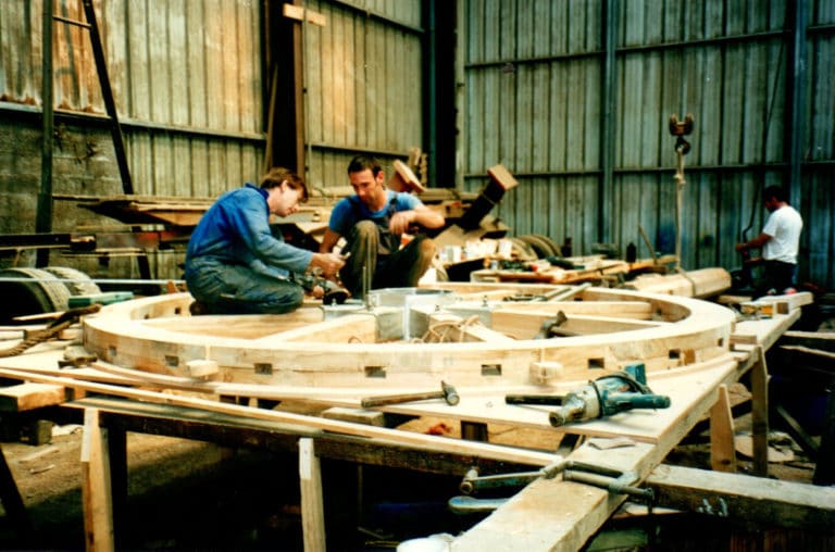 Construction d'une roue de moulin
